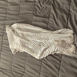 White sparkly scarf